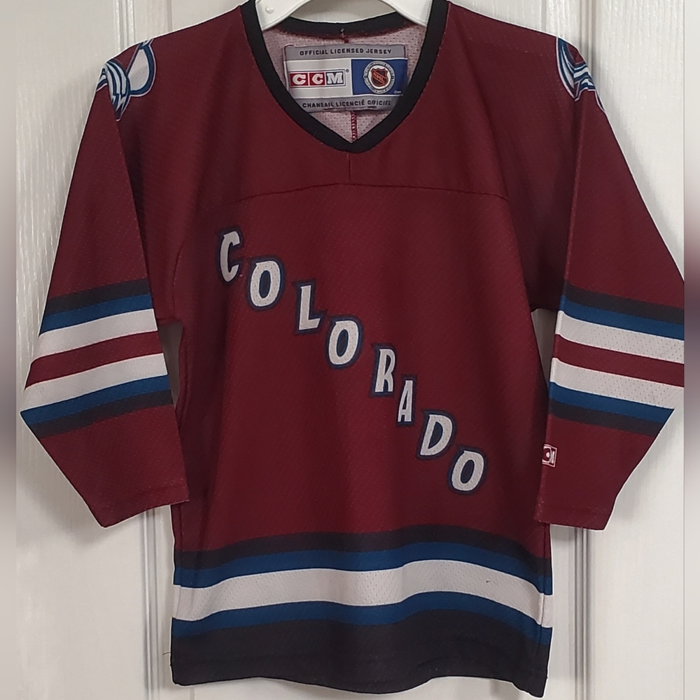 NHL Colorado Avalanche Hockey Jersey, CCM, Maroon and Blue, Child One Sz.